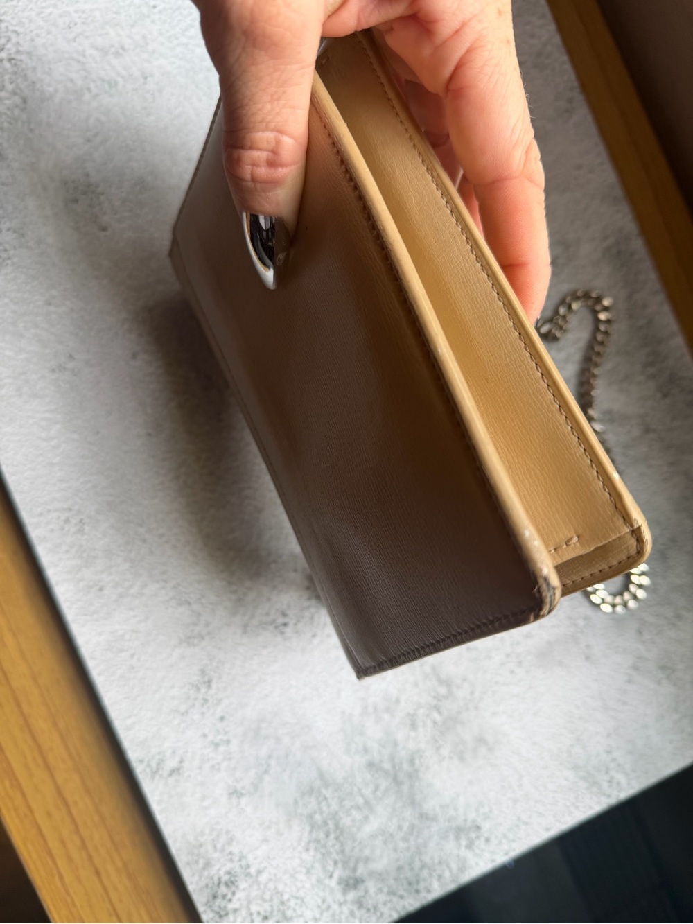 Saint Laurent Beige Monogram leather bag - Picture 10 of 16